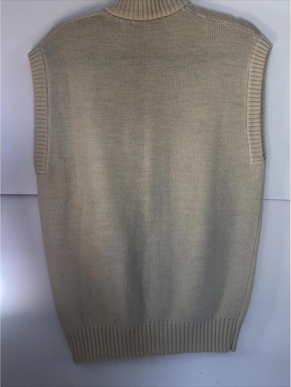 Gianfranco Ruffini Wool Sweater Vest Ivory Large - Picture 3 of 8